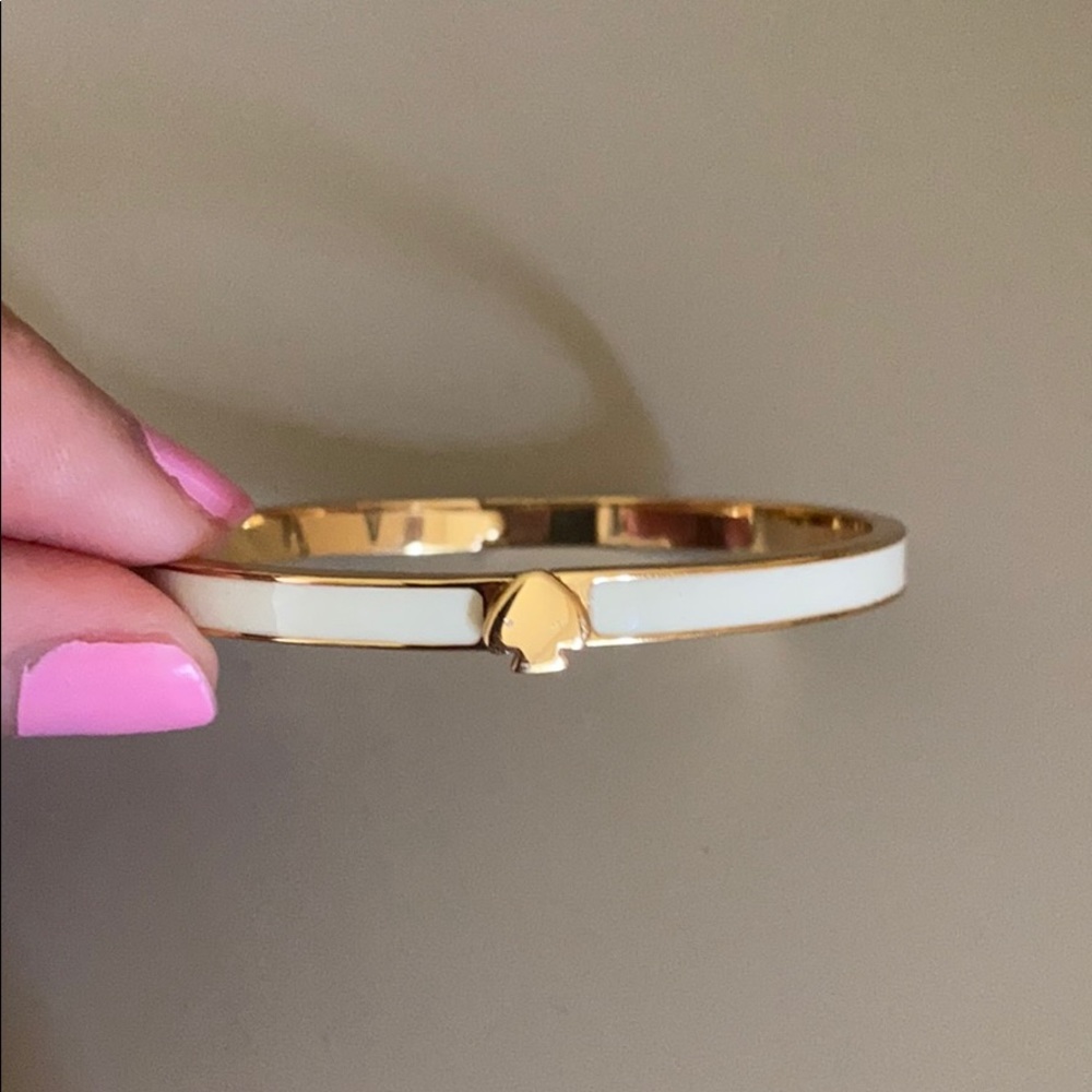 Kate Spade white enamel clip bracelet